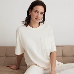 NWT Madewell Garment-Dyed Oversized Pocket Tee